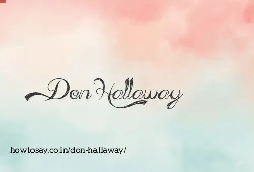 Don Hallaway