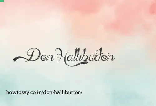 Don Halliburton
