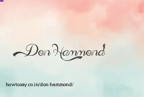 Don Hammond