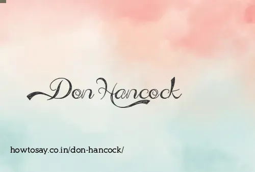 Don Hancock