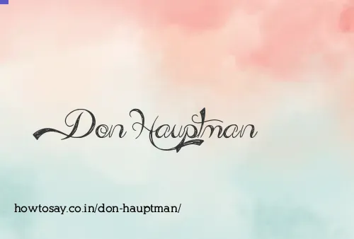 Don Hauptman