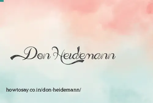 Don Heidemann