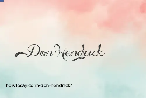 Don Hendrick