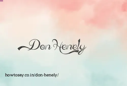 Don Henely