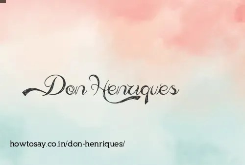 Don Henriques