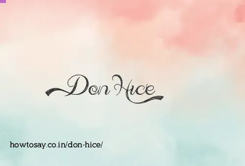 Don Hice