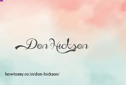 Don Hickson