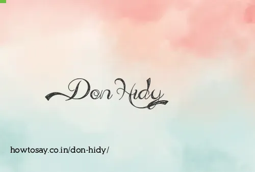 Don Hidy