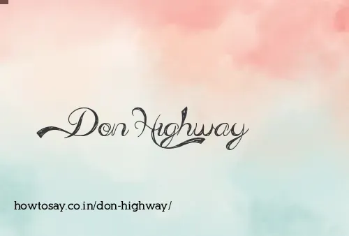 Don Highway