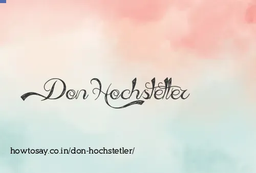 Don Hochstetler