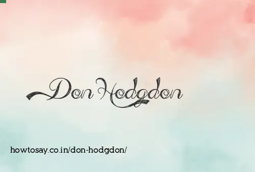 Don Hodgdon