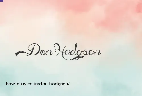 Don Hodgson