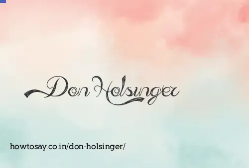 Don Holsinger