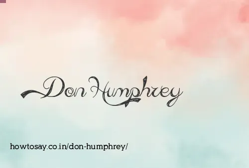 Don Humphrey