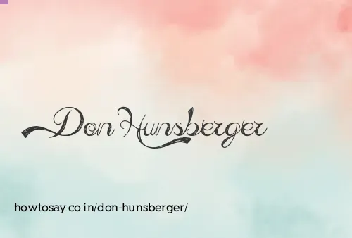 Don Hunsberger