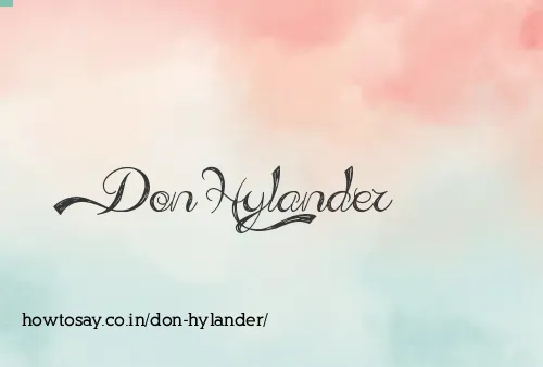 Don Hylander