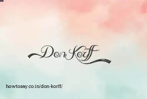 Don Korff