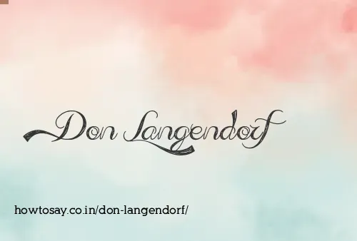 Don Langendorf