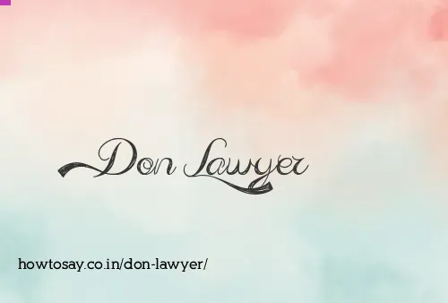 Don Lawyer