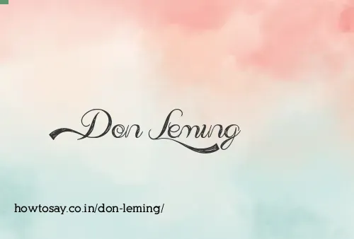 Don Leming