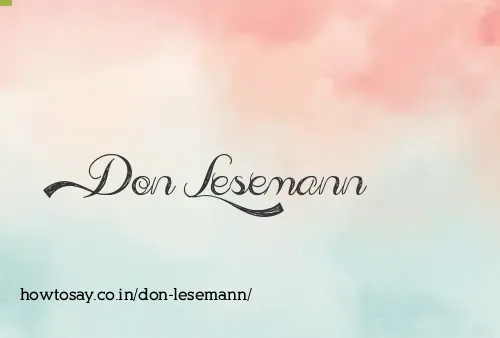 Don Lesemann