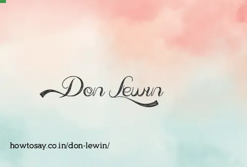 Don Lewin
