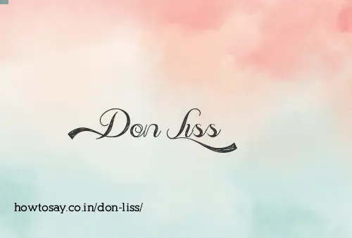 Don Liss