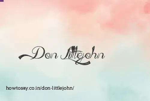 Don Littlejohn