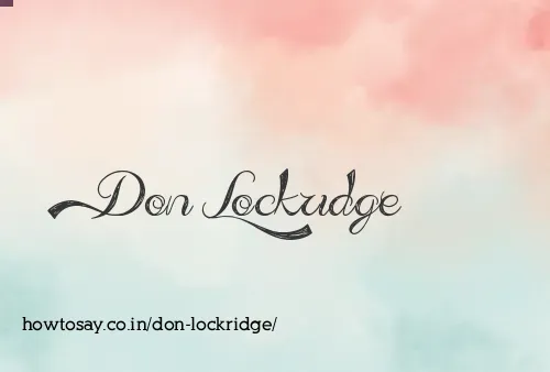 Don Lockridge