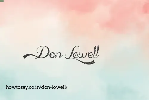 Don Lowell