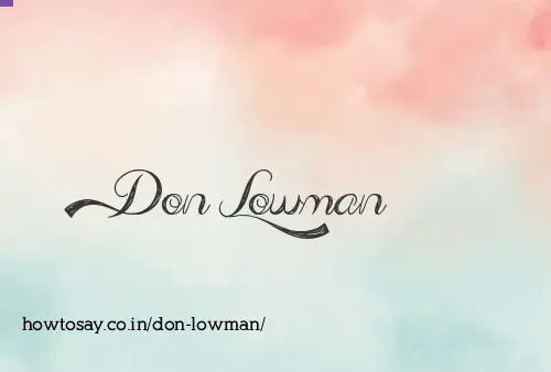 Don Lowman