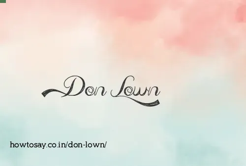 Don Lown