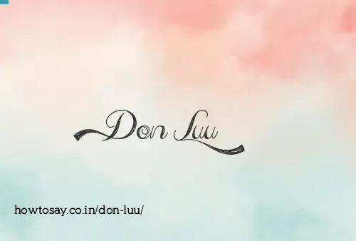 Don Luu