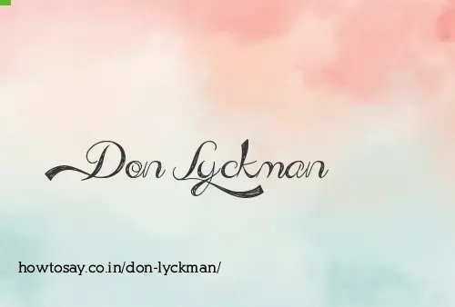 Don Lyckman
