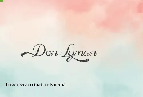 Don Lyman