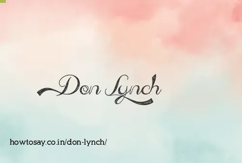 Don Lynch