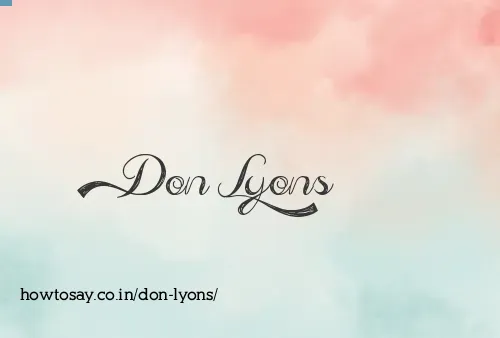 Don Lyons