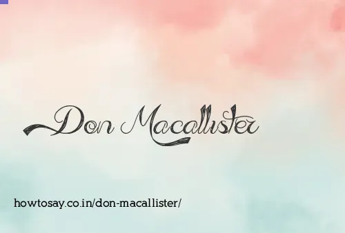 Don Macallister