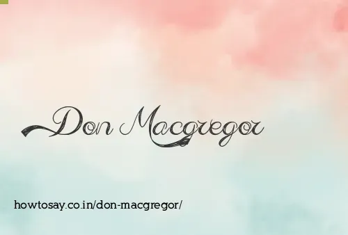 Don Macgregor