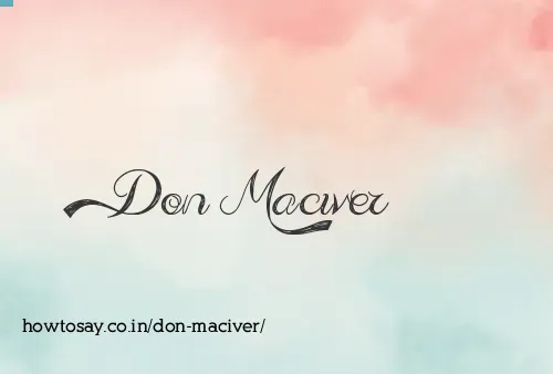 Don Maciver