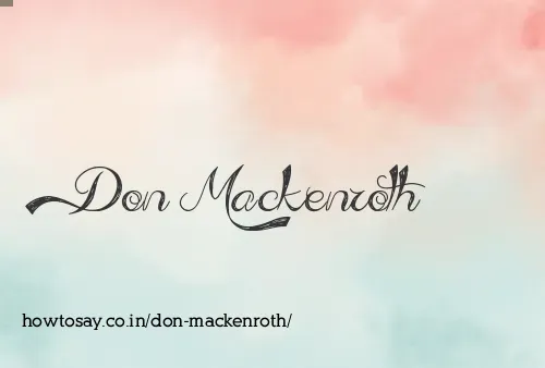 Don Mackenroth