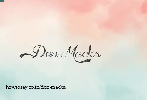 Don Macks