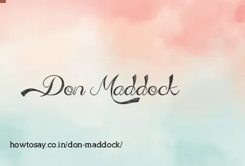 Don Maddock