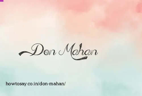 Don Mahan