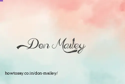 Don Mailey