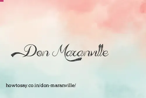 Don Maranville