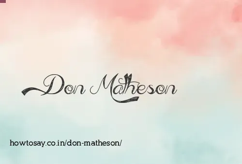 Don Matheson