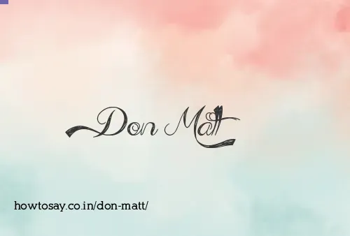 Don Matt