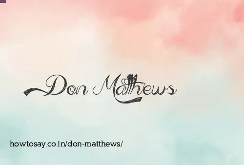 Don Matthews