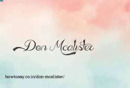 Don Mcalister